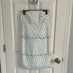 Lilly Pulitzer Franco Shorely Blue April Showers Eyelet Tiered Strapless Dress